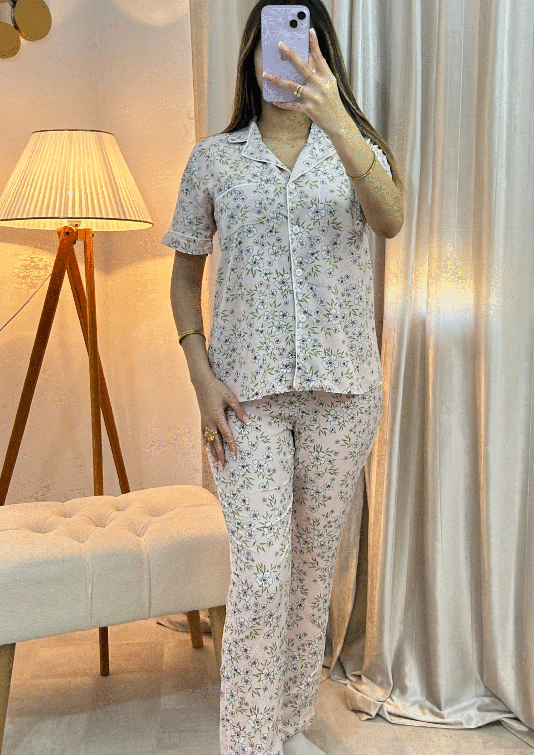 Pyjama Floral -Rose