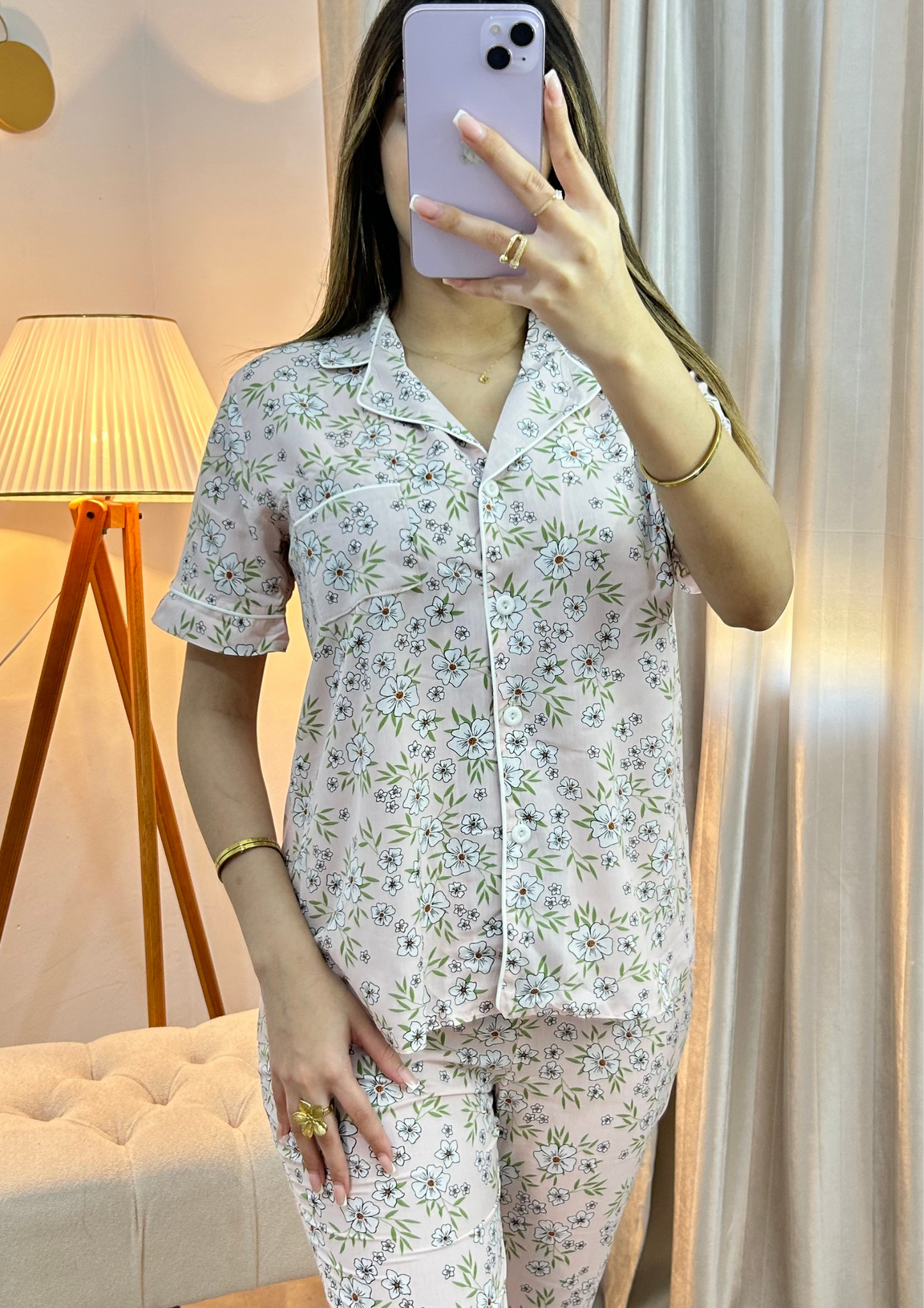Pyjama Floral -Rose